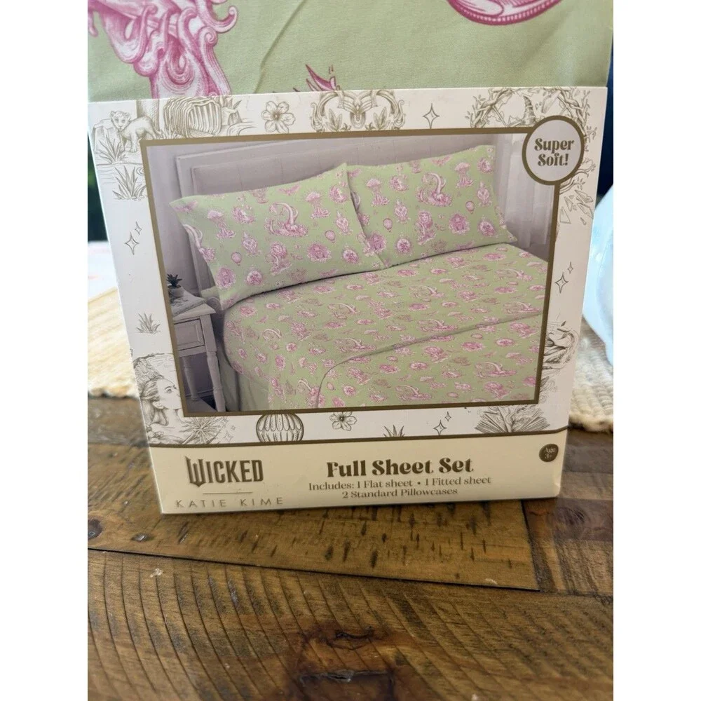 Wicked: For Good x Katie Kime Full Sheet Set NEW RARE